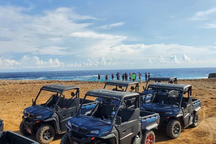 a car parked on a beach